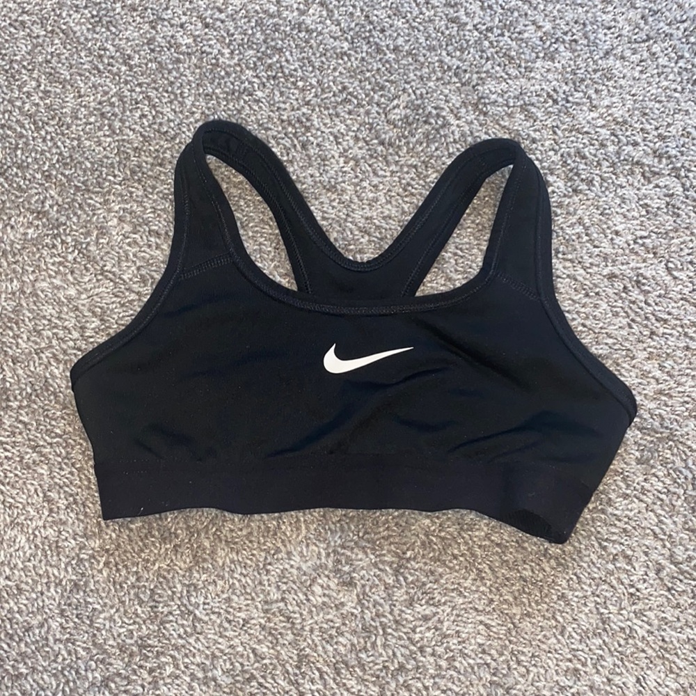 NIKE black racer back sports bra